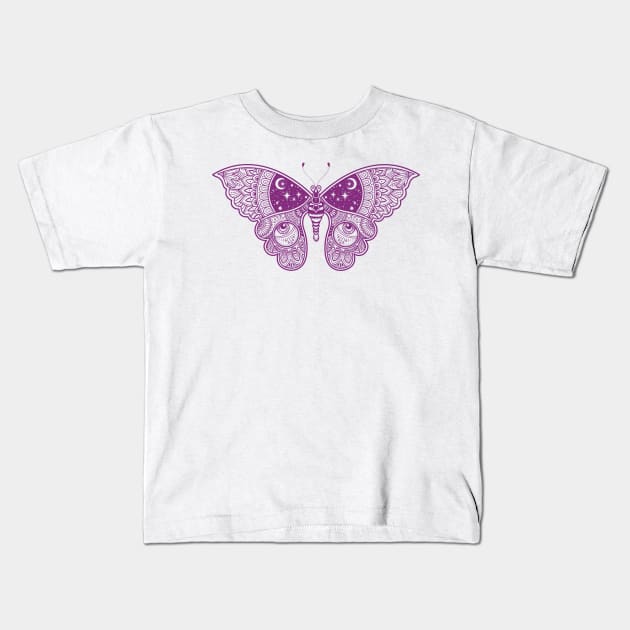 Cosmic Butterfly Kids T-Shirt by SuperrSunday